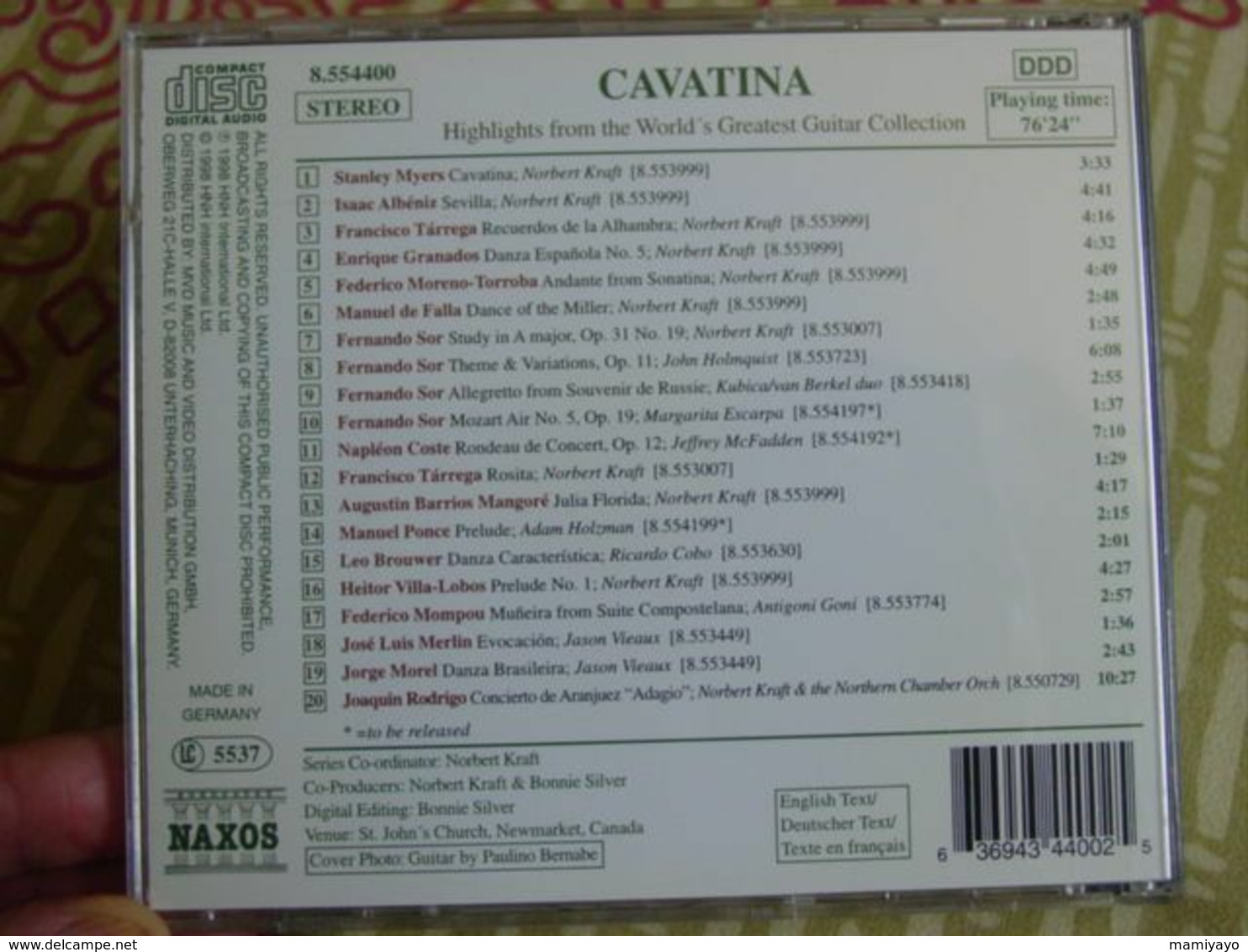 Classique - Guitar Collection * / CAVATINA -Grands Succès De La Guitare . - Instrumentaal