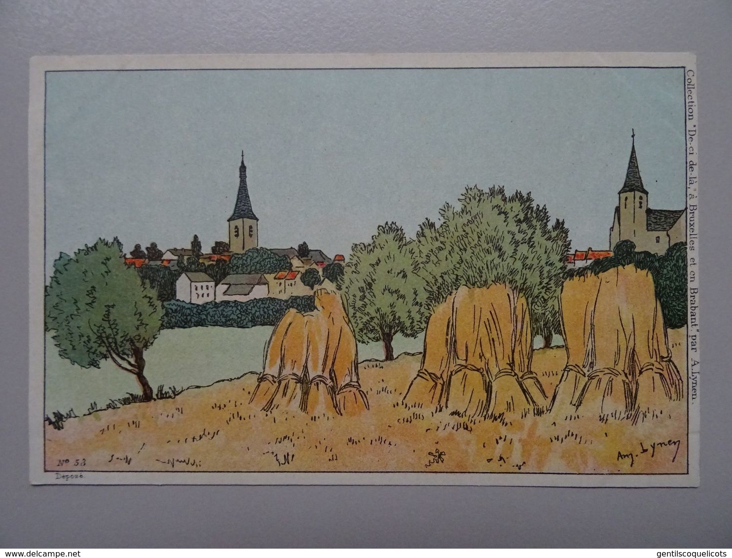 Carte Postale Amédée Lynen "De-ci De-là" N° 53 Jodoigne Préfauché-les-deux-églises - Lynen, Amédée-Ernest