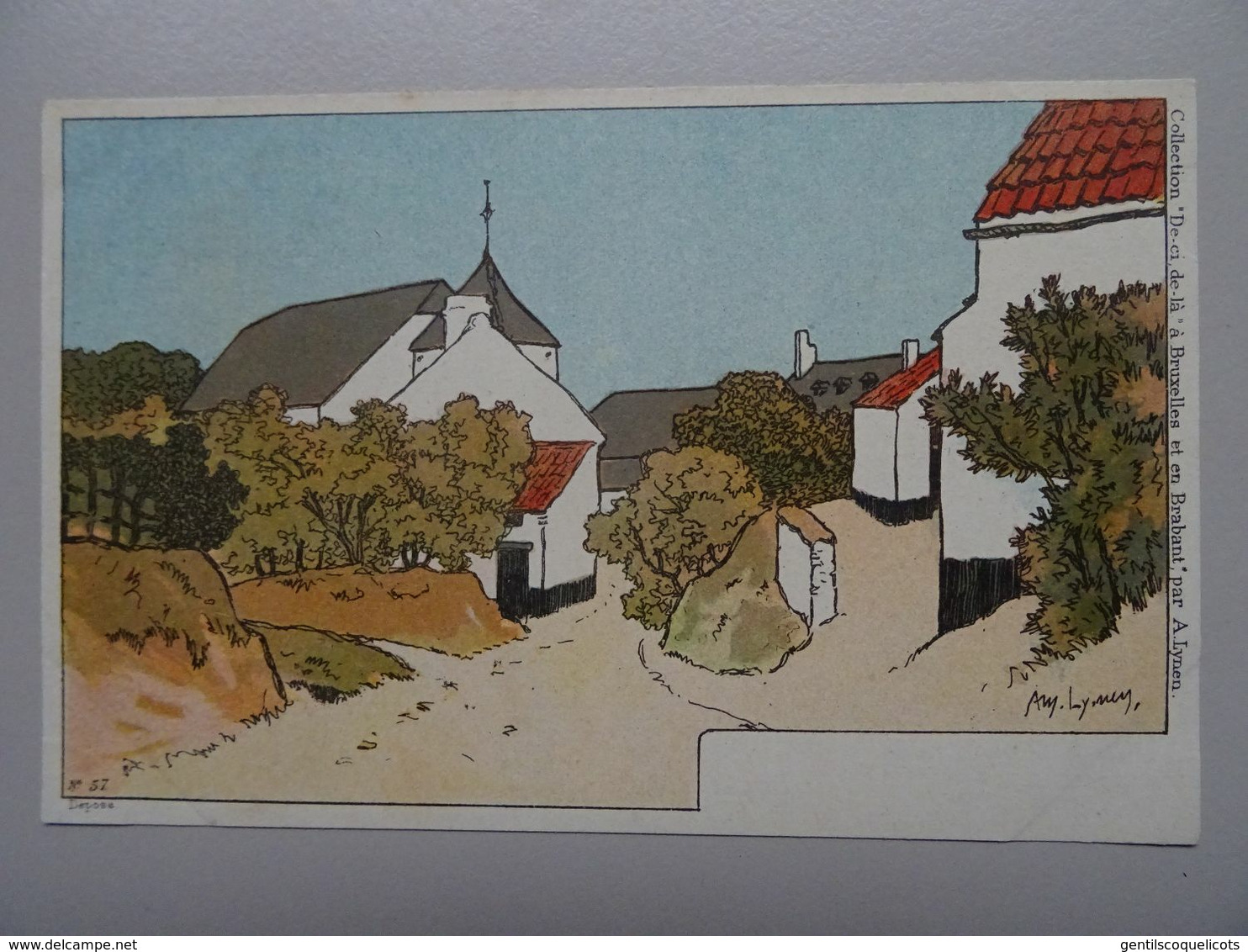 Carte Postale Amédée Lynen "De-ci De-là" N° 57 Baisy-Thy Route De Villers à Genappe - Lynen, Amédée-Ernest