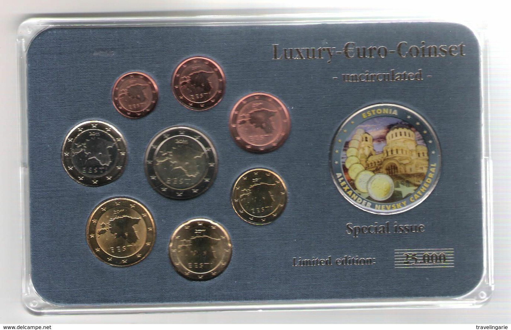 Estonia 2011 Euro Set Blister With Coloured Medal Alexander Nevsky Cathedral BU/UNC - Estland