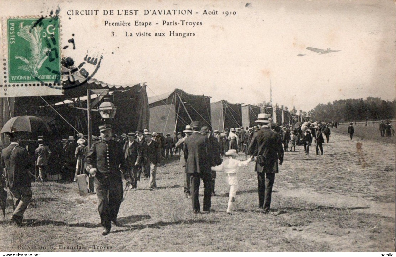 CIRCUIT DE L'EST D'AVIATION - Août 1910. Première étape - Paris-Troyes. - 3. La Visite Aux Hangars. TBE. Voir SCANS - Troyes