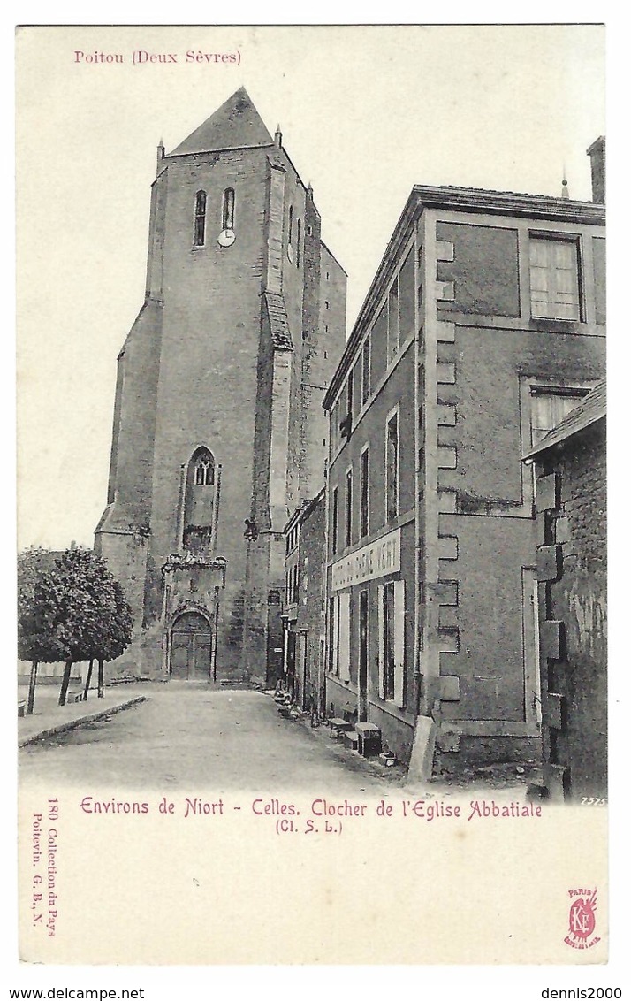 CELLES (79), Environs De NIORT - Celles-sur-Belle - Clocher De L' Eglise Abbatiale - Ed. Coll. Pays Poitevin, G. Boucher - Celles-sur-Belle
