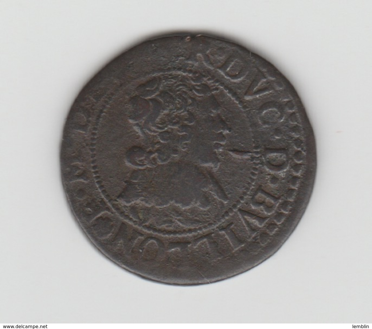 DUCHE DE BOUILLON - DOUBLE DENIER TOURNOIS 1635 - FREDERIC MAURICE DE LA TOUR D'AUVERGNE - CUIVRE - Andere & Zonder Classificatie