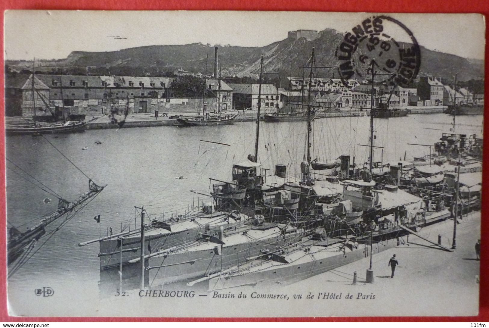 FRENCH WARSHIPS - CHERBOURG - Guerre