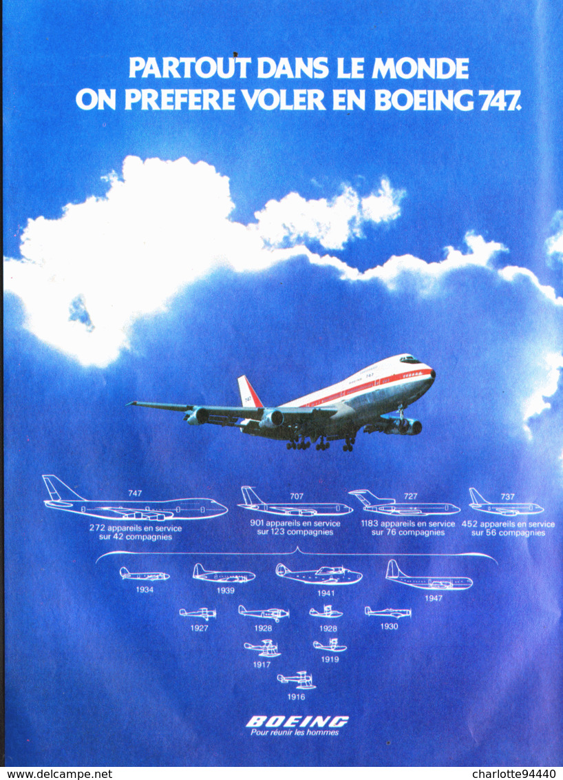 PUB  " BOEING  " 1976  ( 2 ) - Publicités