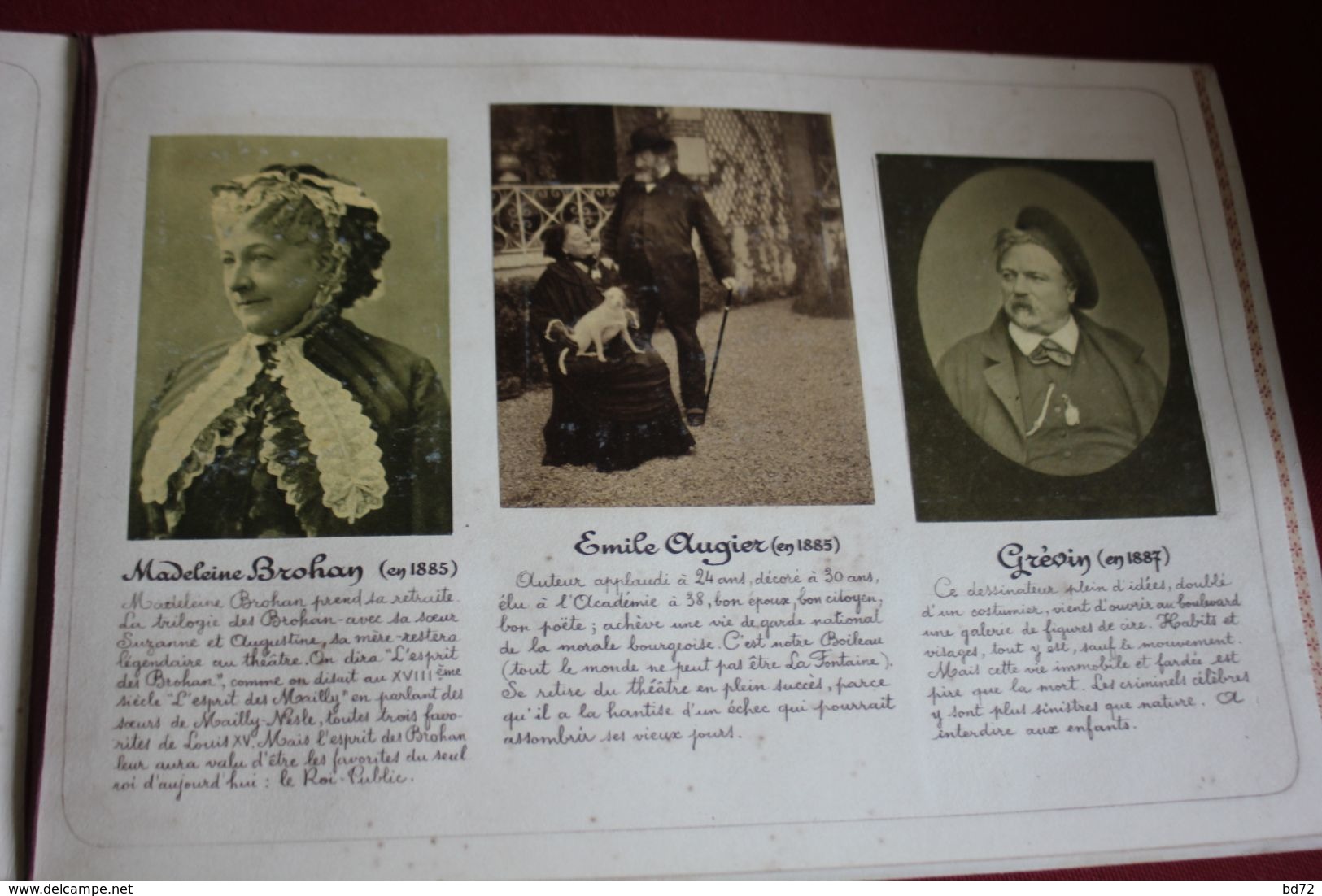 ALBUM DE PHOTOGRAPHIES : " dans l'intimité de personnages illustres, 1850-1900 "