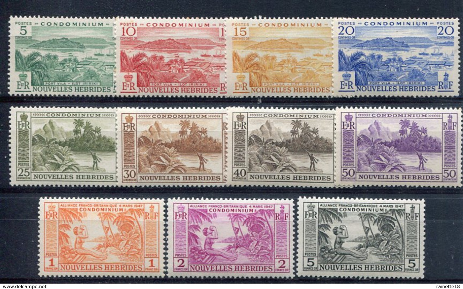 Nouvelles Hébrides      175/185 * - Unused Stamps