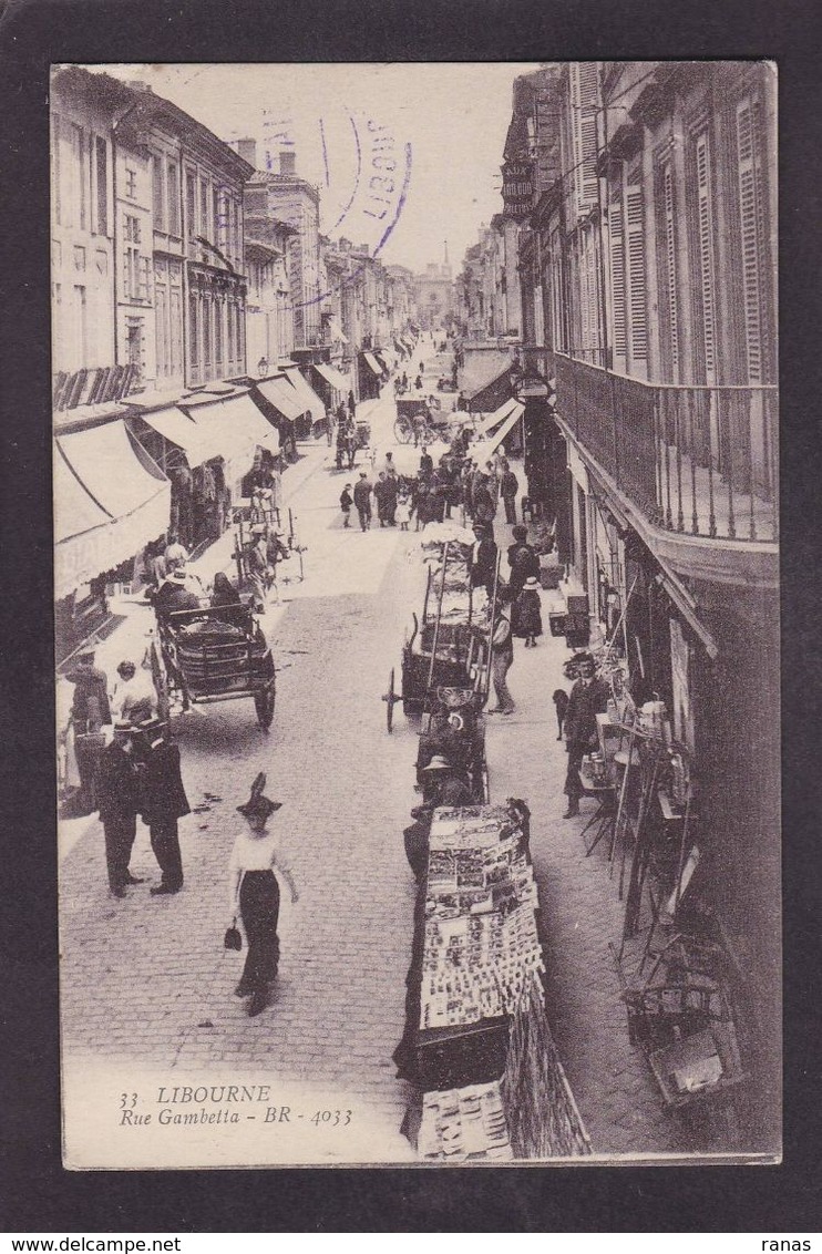 CPA Gironde 33 Libourne Commerce Shop Magasin Marché écrite - Libourne