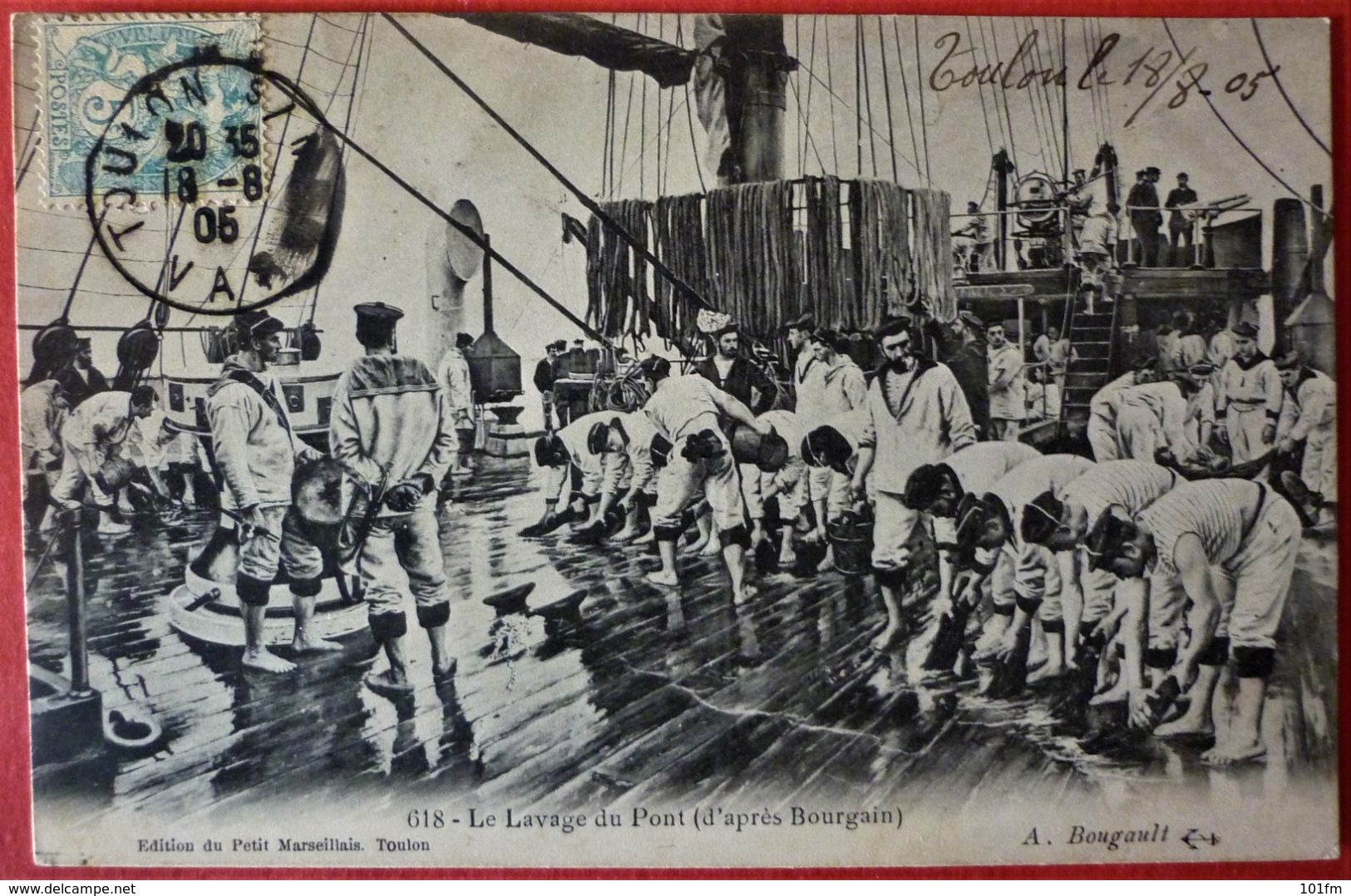 FRENCH WARSHIP - LE LAVAGE DU PONT - Krieg