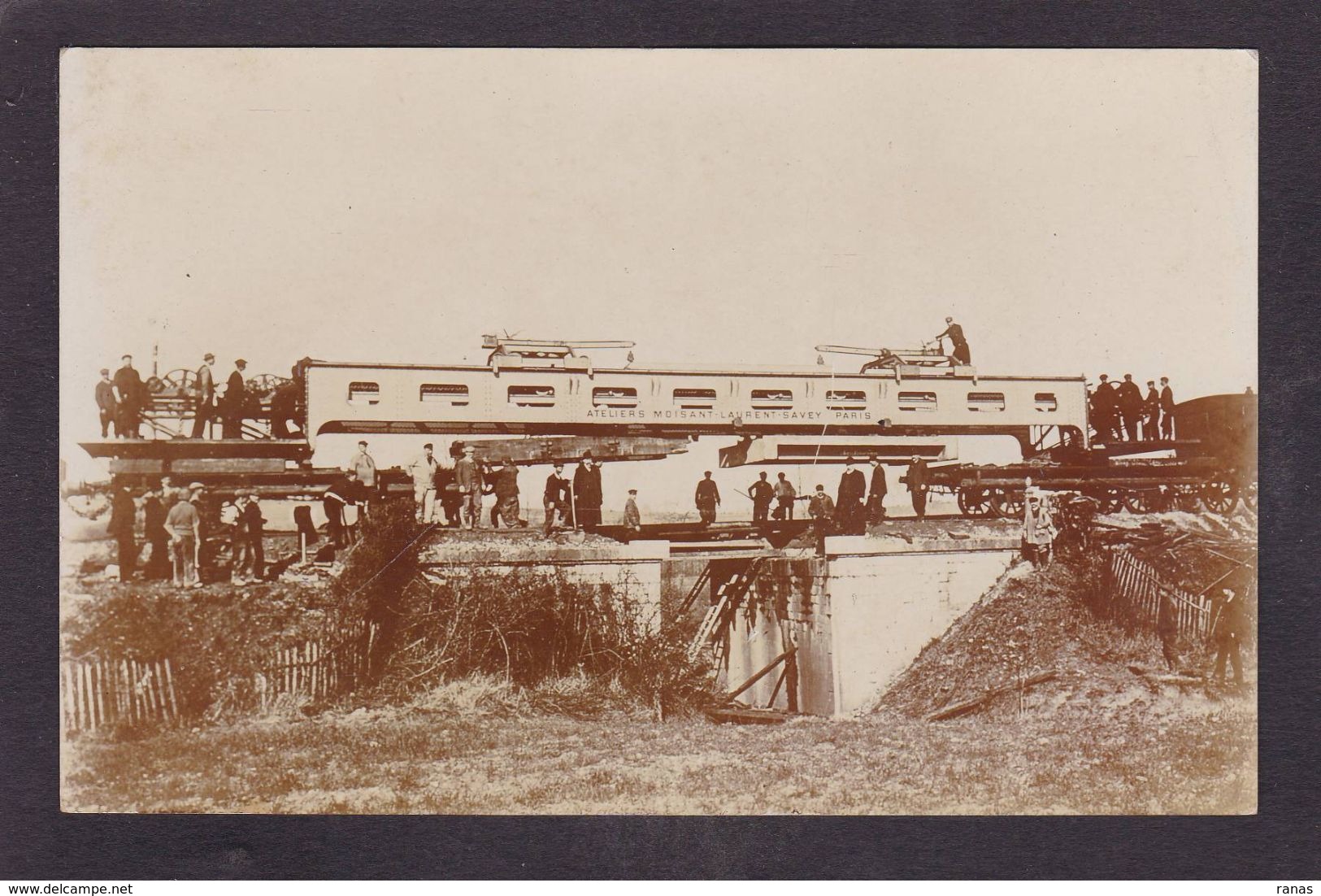 CPA Paris 75 Chemin De Fer Train Carte Photo Ateliers Moisant Laurent SAVEY Non Circulé - Transport Urbain En Surface