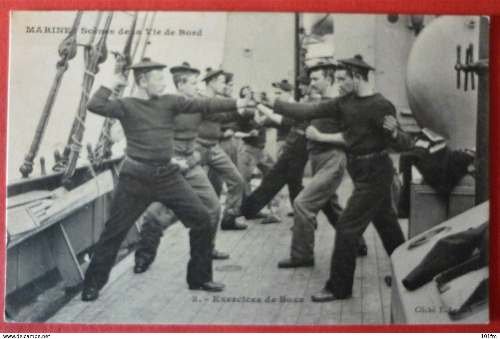 FRENCH WARSHIP - SCENES DE LA VIE DE BORD - EXERCICES DE BOXE - Krieg