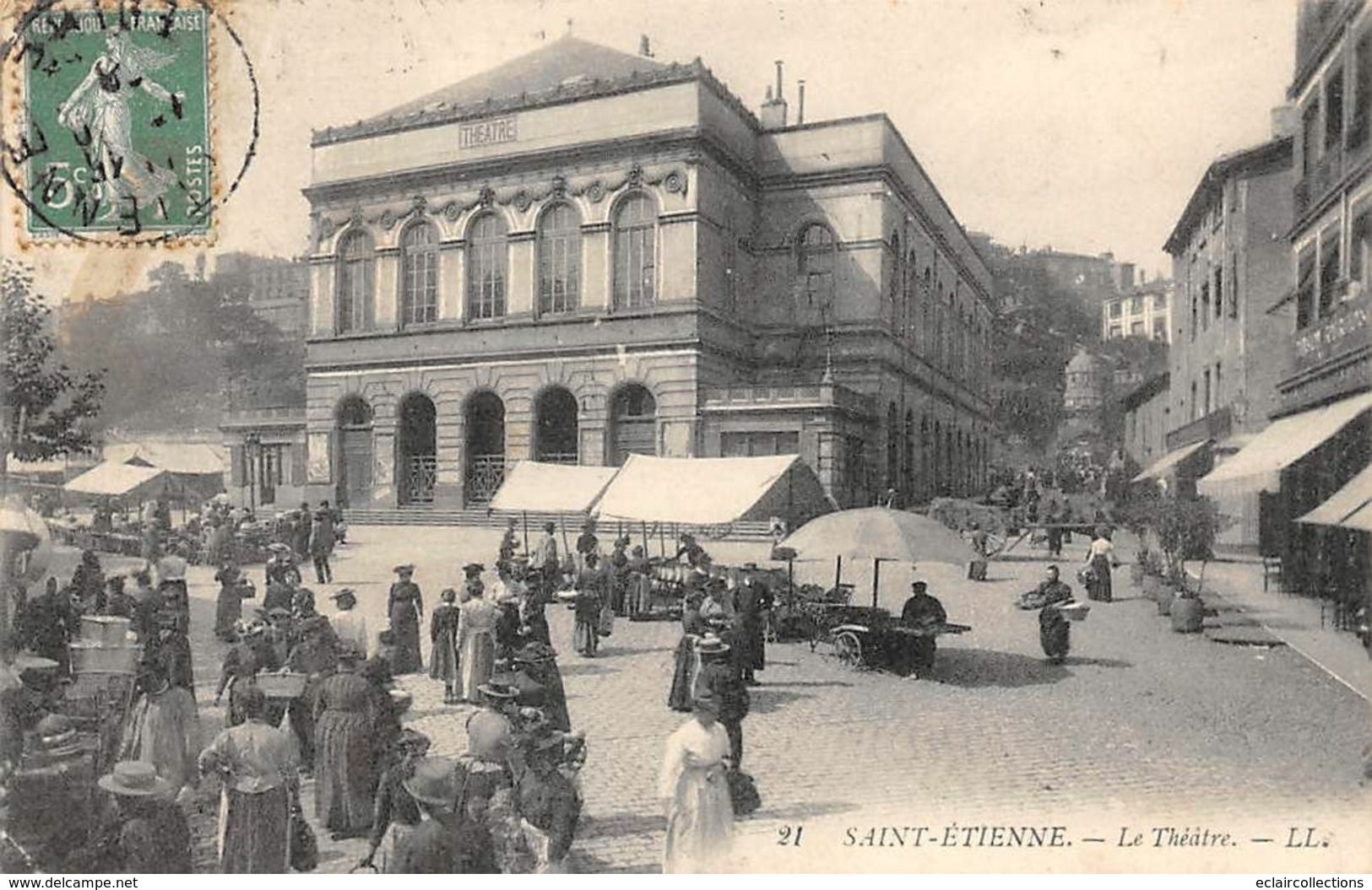 Saint Etienne      42         Le Théâtre. Marché       -  1  -      (voir Scan) - Saint Etienne