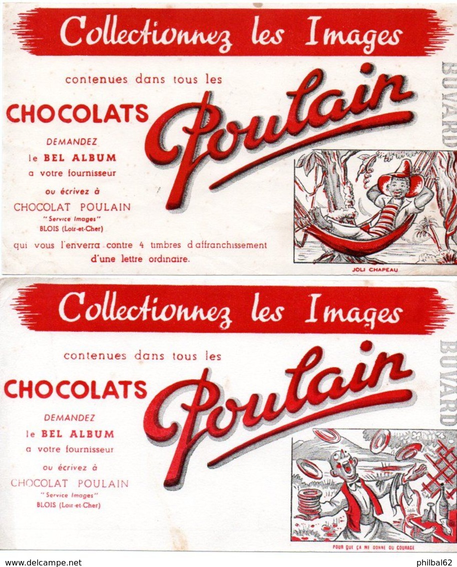 3 Buvards Différents Chocolat Poulain. 2 Photos. - Cacao