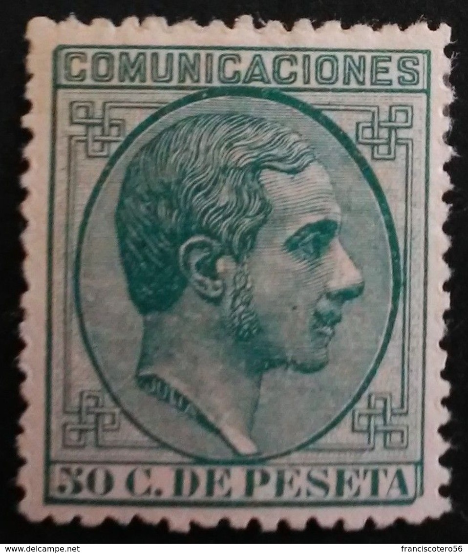 España: Año. 1878 - (Rey Alfonso XII) N.º  *196 - Dent. 14 De Peine. - Nuevos