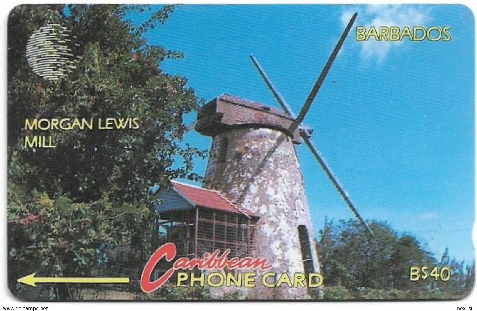 Barbados - C&W (GPT) - Morgan Lewis Mill, 10CBDC, 1993, 40.000ex, Used - Barbados