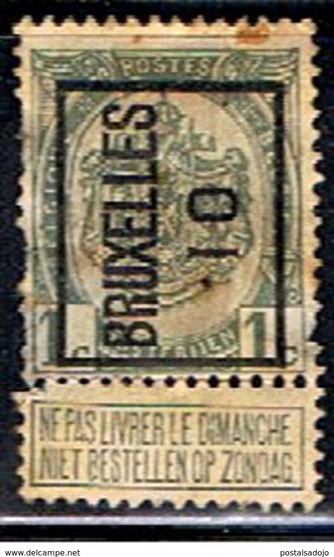 BELGIQUE  1673 // YVERT 81 TYPES 10 // 1907 - Sobreimpresos 1906-12 (Armarios)