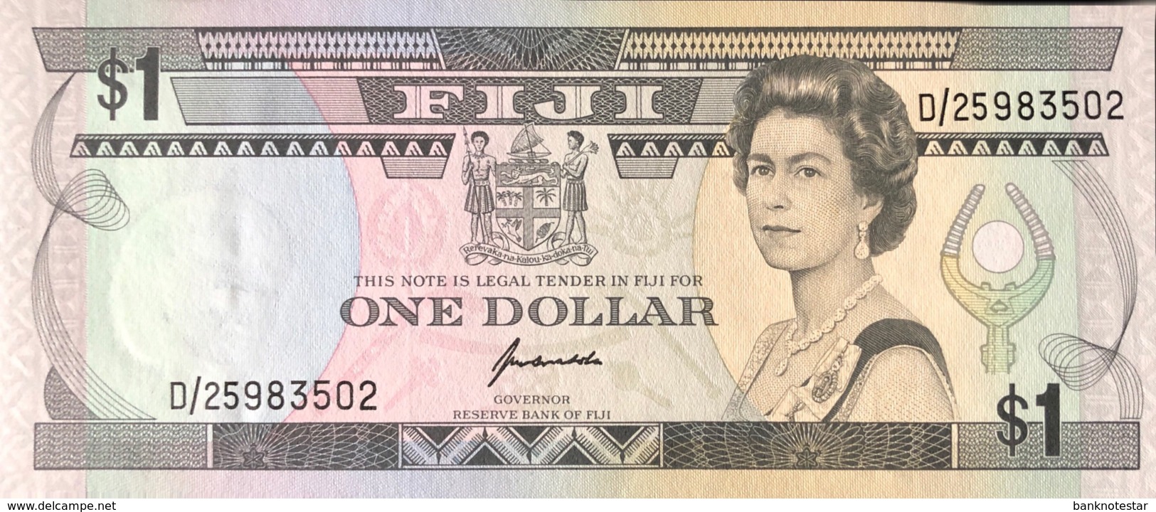 Fiji 1 Dollar, P-89 (1993) - UNC - Figi