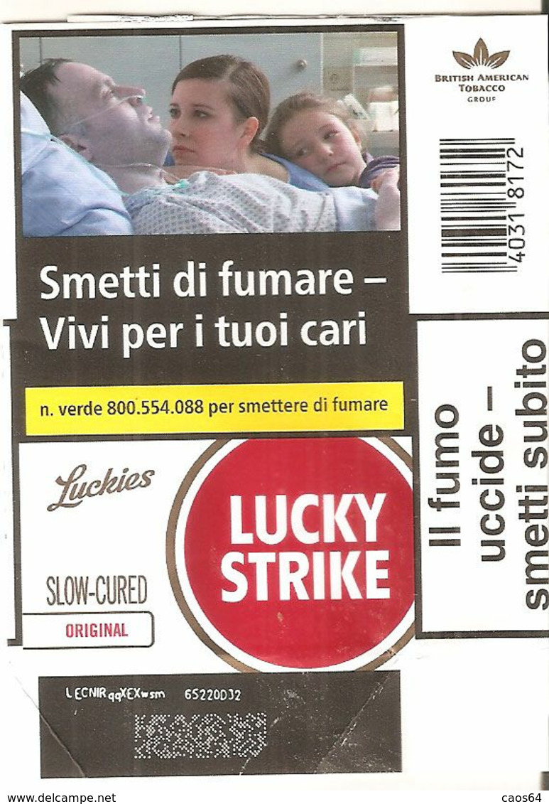 LUCKY STRIKE SOFT ITALY BOX SIGARETTE - Etuis à Cigarettes Vides