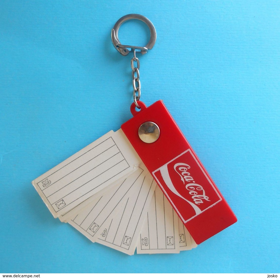 COCA-COLA ... Yugoslavian nice old and very rare keychain 1970's * keyring key-ring porte-clés schlüsselring