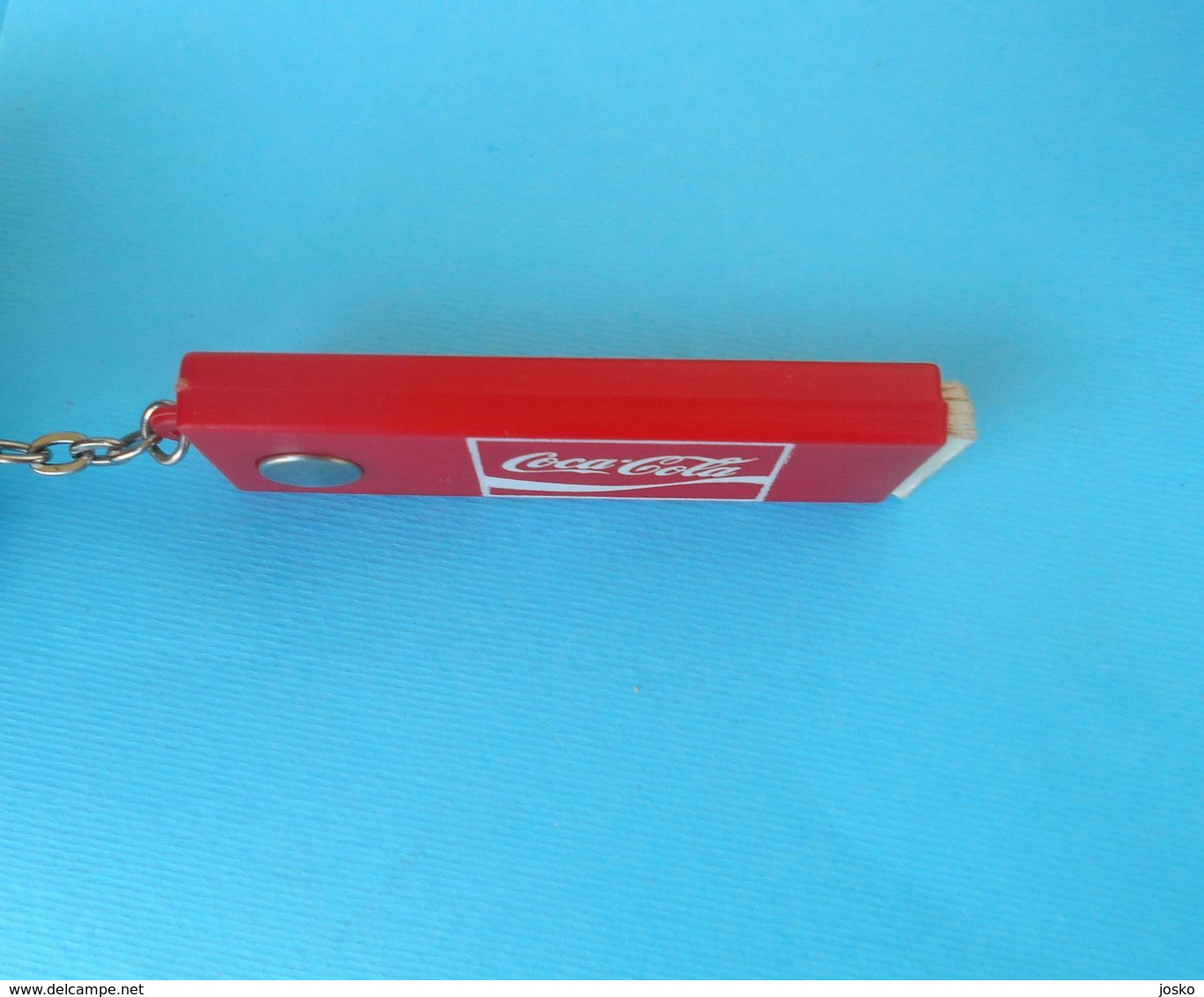 COCA-COLA ... Yugoslavian nice old and very rare keychain 1970's * keyring key-ring porte-clés schlüsselring