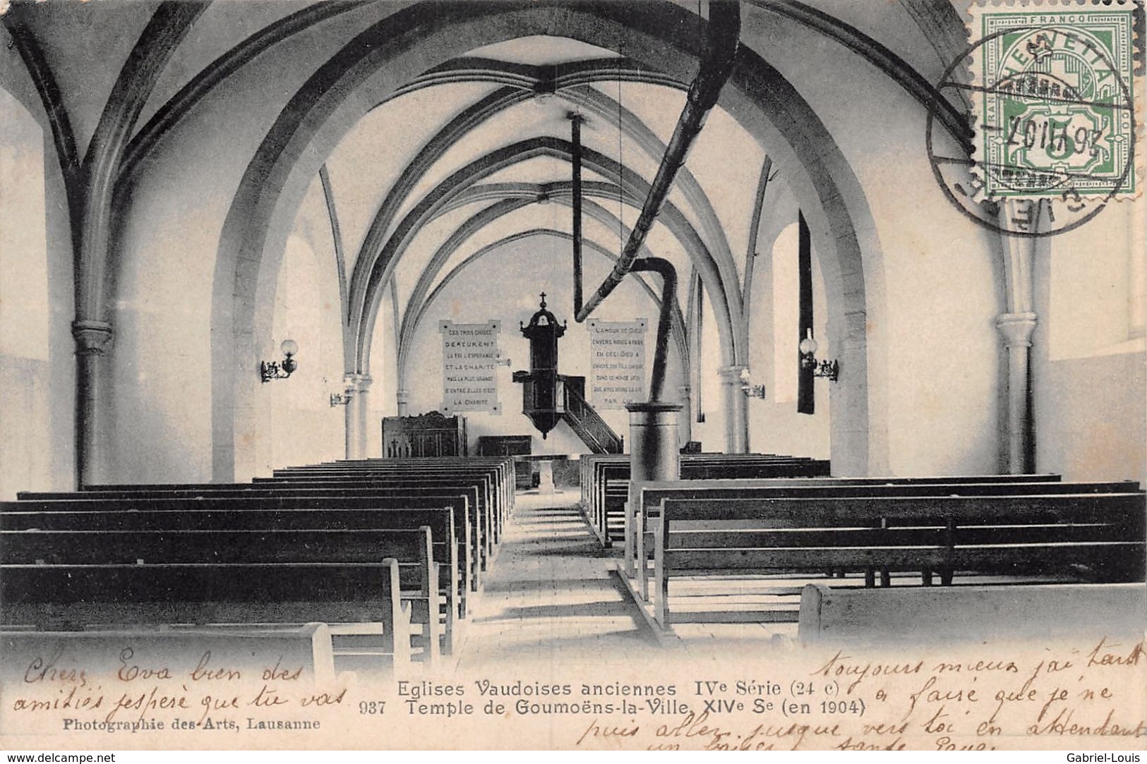 Eglise Vaudoise Ancienne Temple De Goumoëns-la-Ville 1904 - Goumoëns