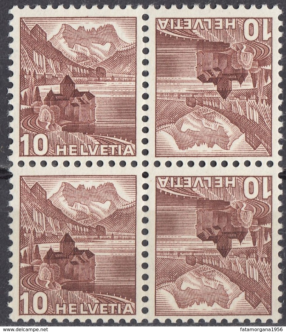 HELVETIA - SUISSE - SVIZZERA - 1939 - Yvert 348a, Coppia Tête-bêche Uniti Fra Loro, Nuovi MNH, Come Da Immagine. - Tete Beche