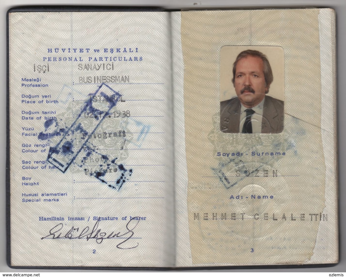 1989 PASSPORT, PASSEPORT ,ITALIA , ENGLAND,FINLAND,USA,GERMANY,SUOSSE,EGYPT,SAUDI ARABIA VİSA AND FISCALS - Non Classificati