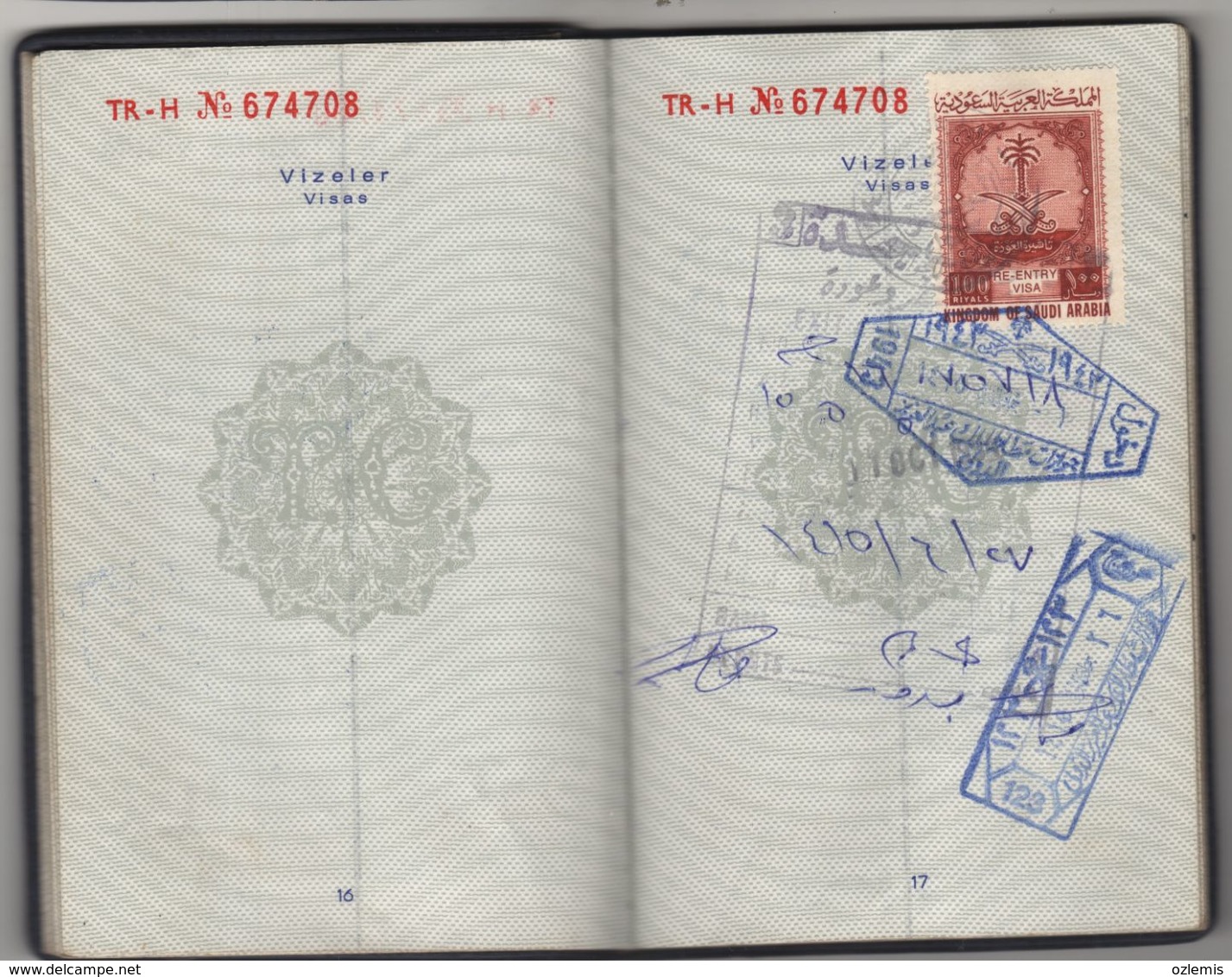 1989 PASSPORT, PASSEPORT ,ITALIA , ENGLAND,FINLAND,USA,GERMANY,SUOSSE,EGYPT,SAUDI ARABIA VİSA AND FISCALS - Non Classificati