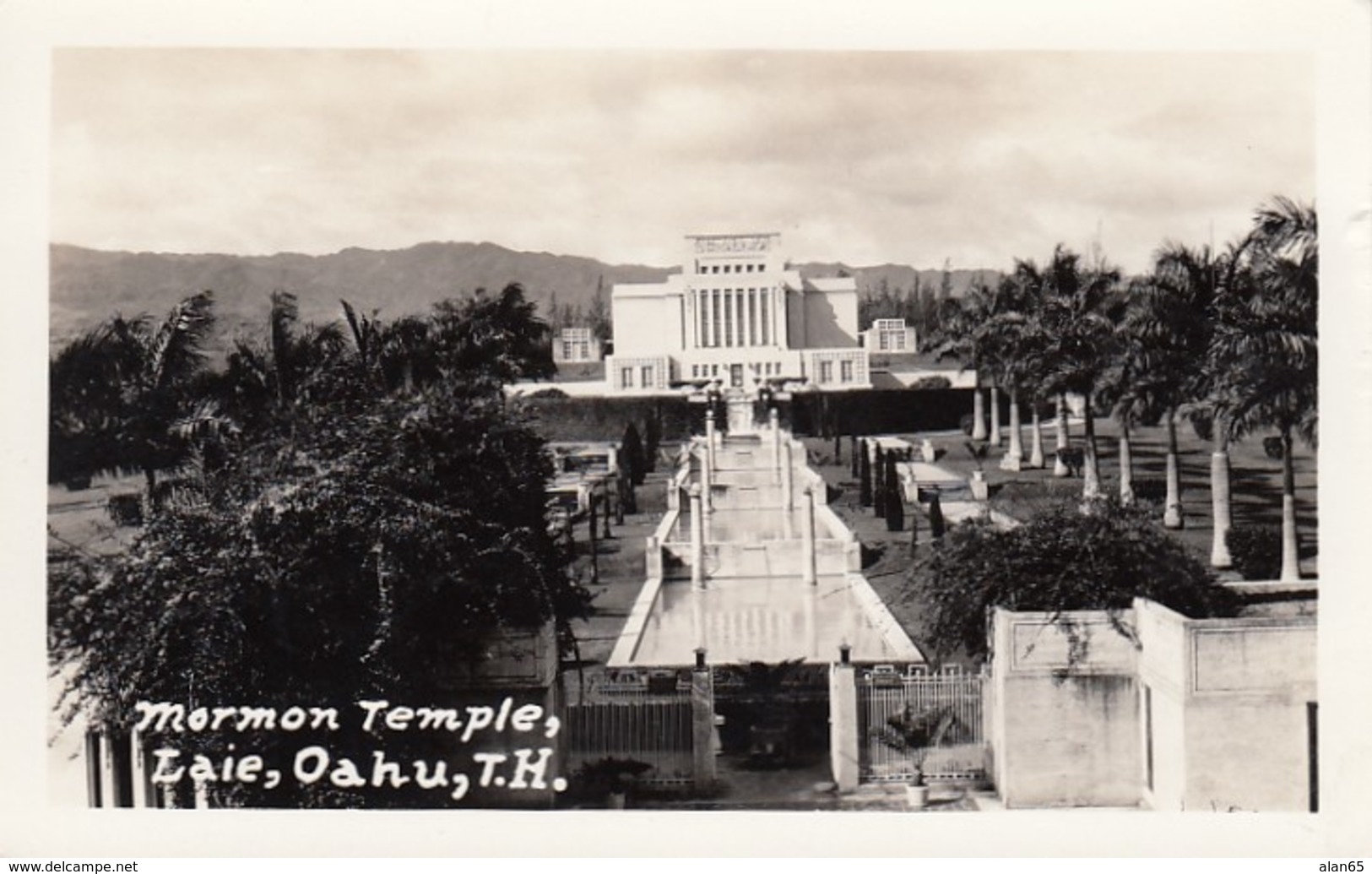 Laie Oahu Hawaii, Early View Of Mormon Temple, C1910s/20s Vintage Real Photo Postcard - Oahu