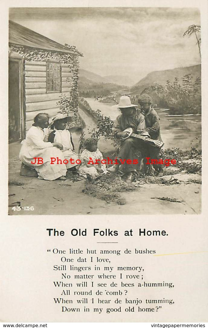 301725-Black Americana, RPPC, The Old Folks At Home, Bamforth Photo No 43-136 - Black Americana