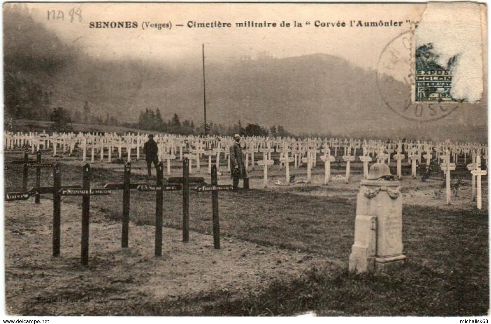 41hth 350 CPA - SENONES - CIMETIERE MILITAIRE - Senones