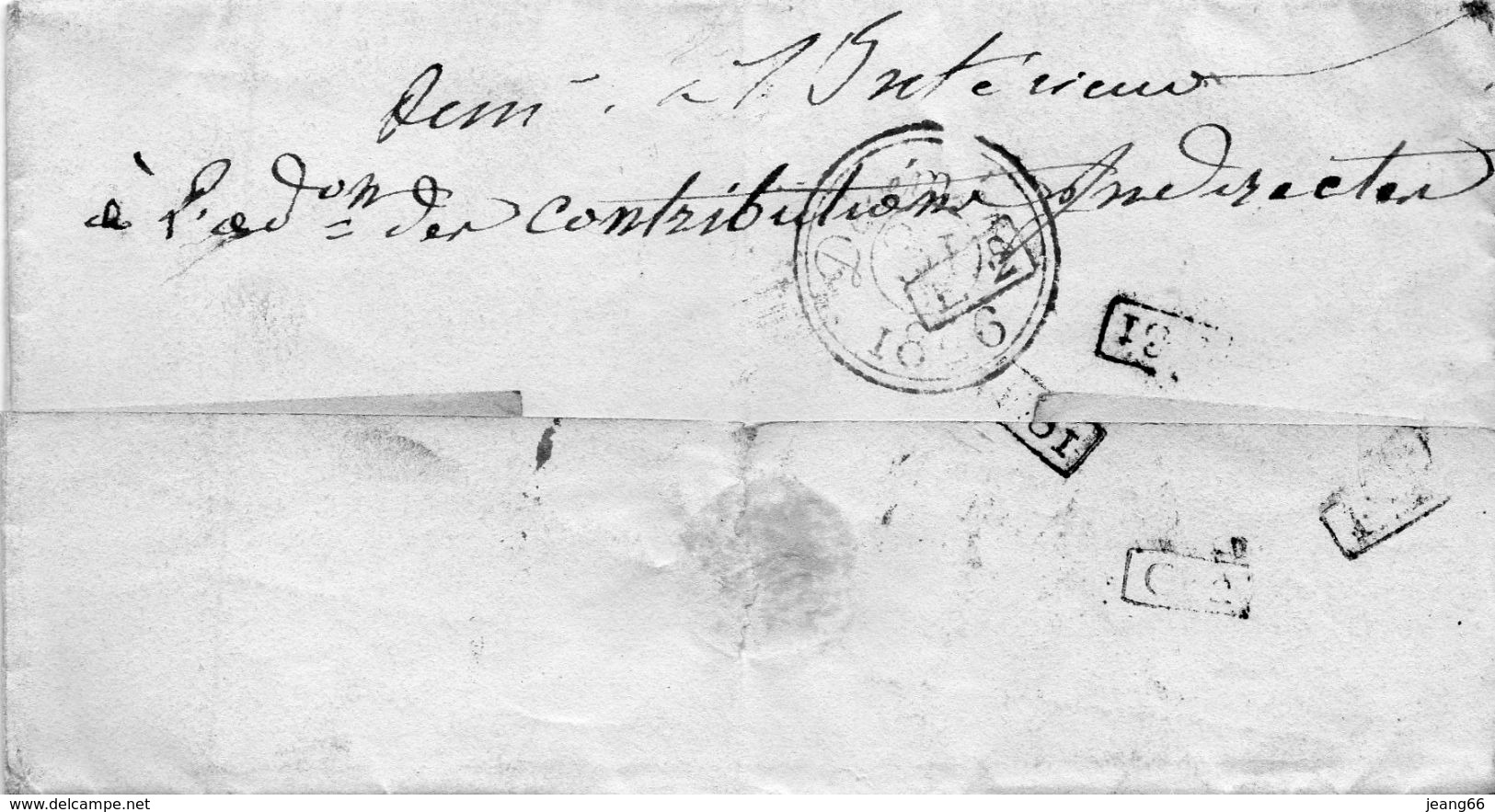 "COLONIES Par BORDEAUX" L.S.C.,arivée 31/12/26,cachets De Facteurs Au Dos. - 1801-1848: Voorlopers XIX