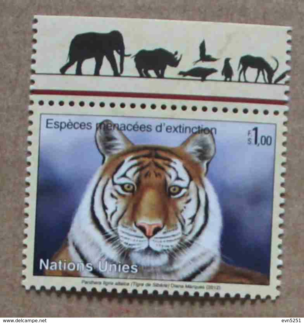 Ge12-01 : Nations-Unies (Genève) / Protection De La Nature - Tigre De Sibérie Ou De L'Amour (Panthera Tigris Altaica) - Unused Stamps