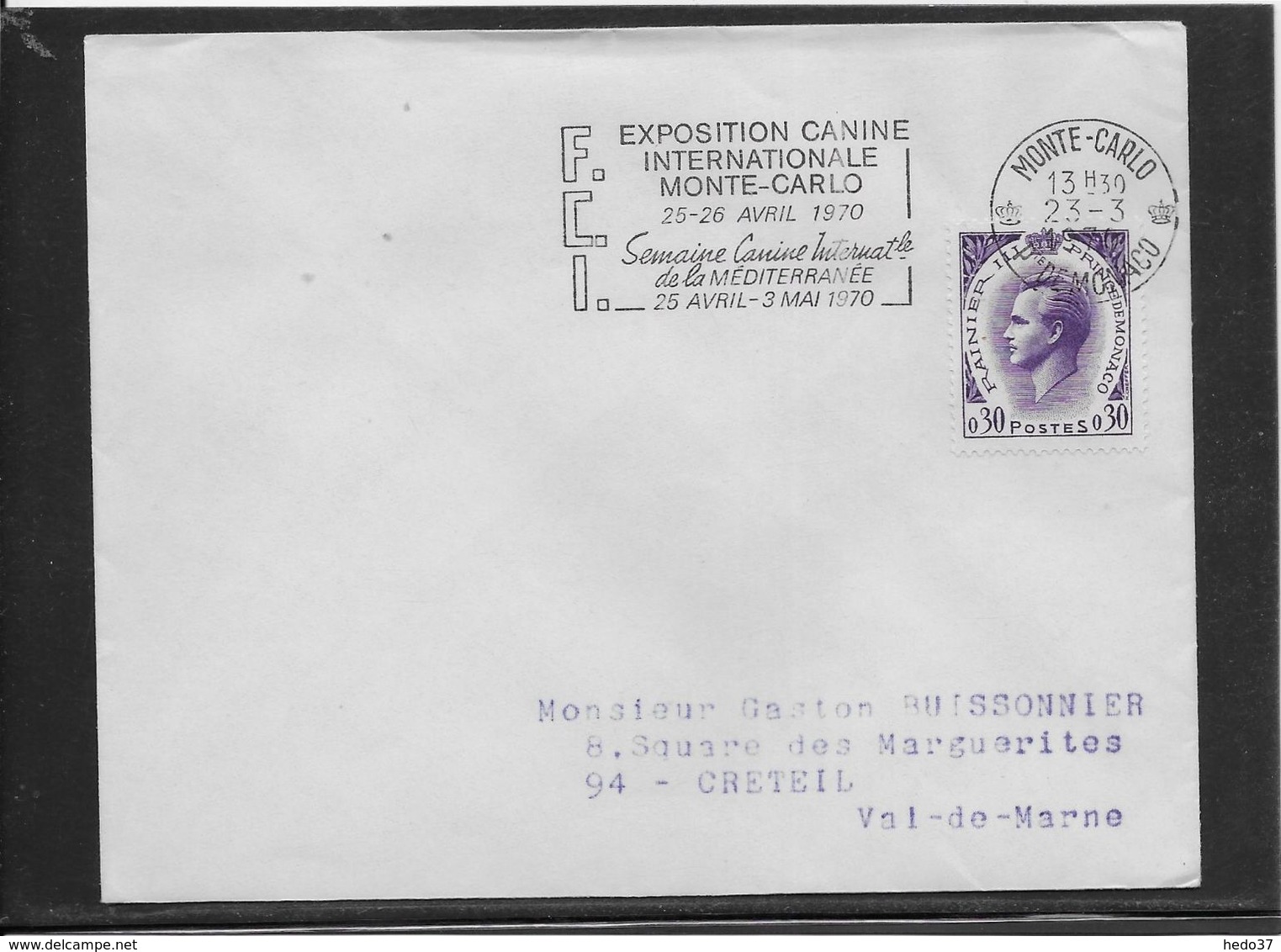 Monaco - Lettre - TB - Maschinenstempel (EMA)