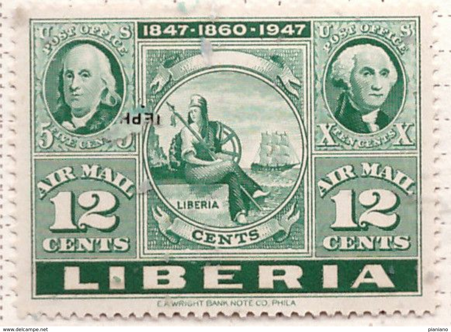 PIA  - LIBERIA : 1947 - Francobolli Di Posta Aerea - Centenario Dei Francobolli Degli Stati Uniti - (Yv P.A. 50-52 ) - Liberia