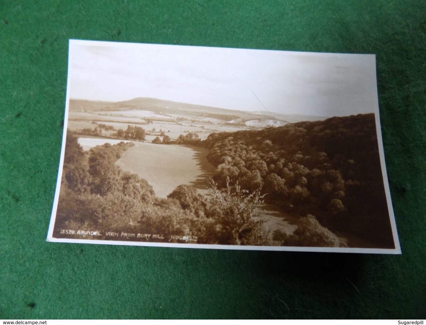 VINTAGE UK SUSSEX: ARUNDEL View From Bury Hill Sepia Judges - Arundel