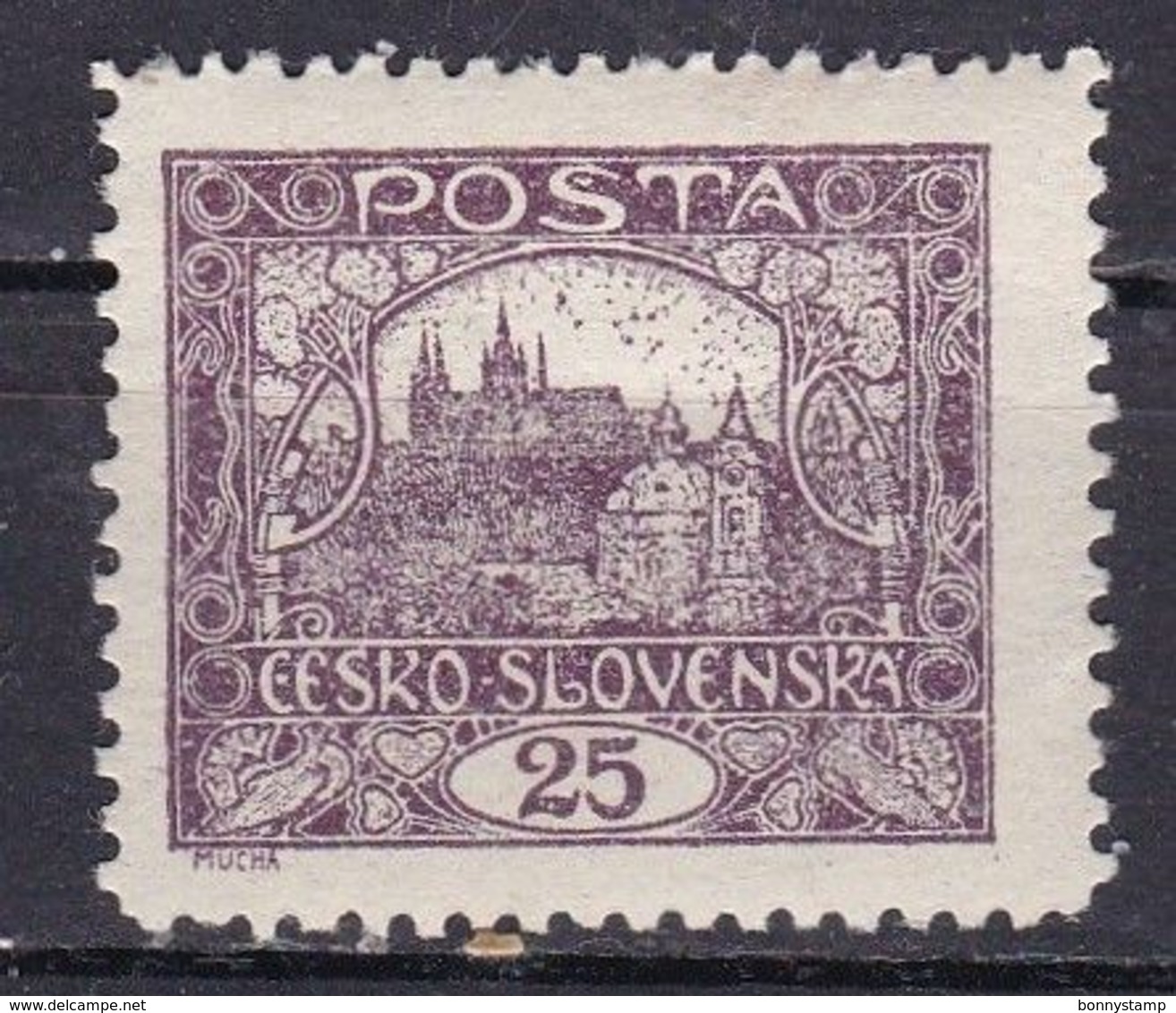 Cecoslovacchia, 1919 - 25h Hradcany At Prague, Dent. 11 1/2 X 10 1/2 - Nr.46a MNH** - Unused Stamps