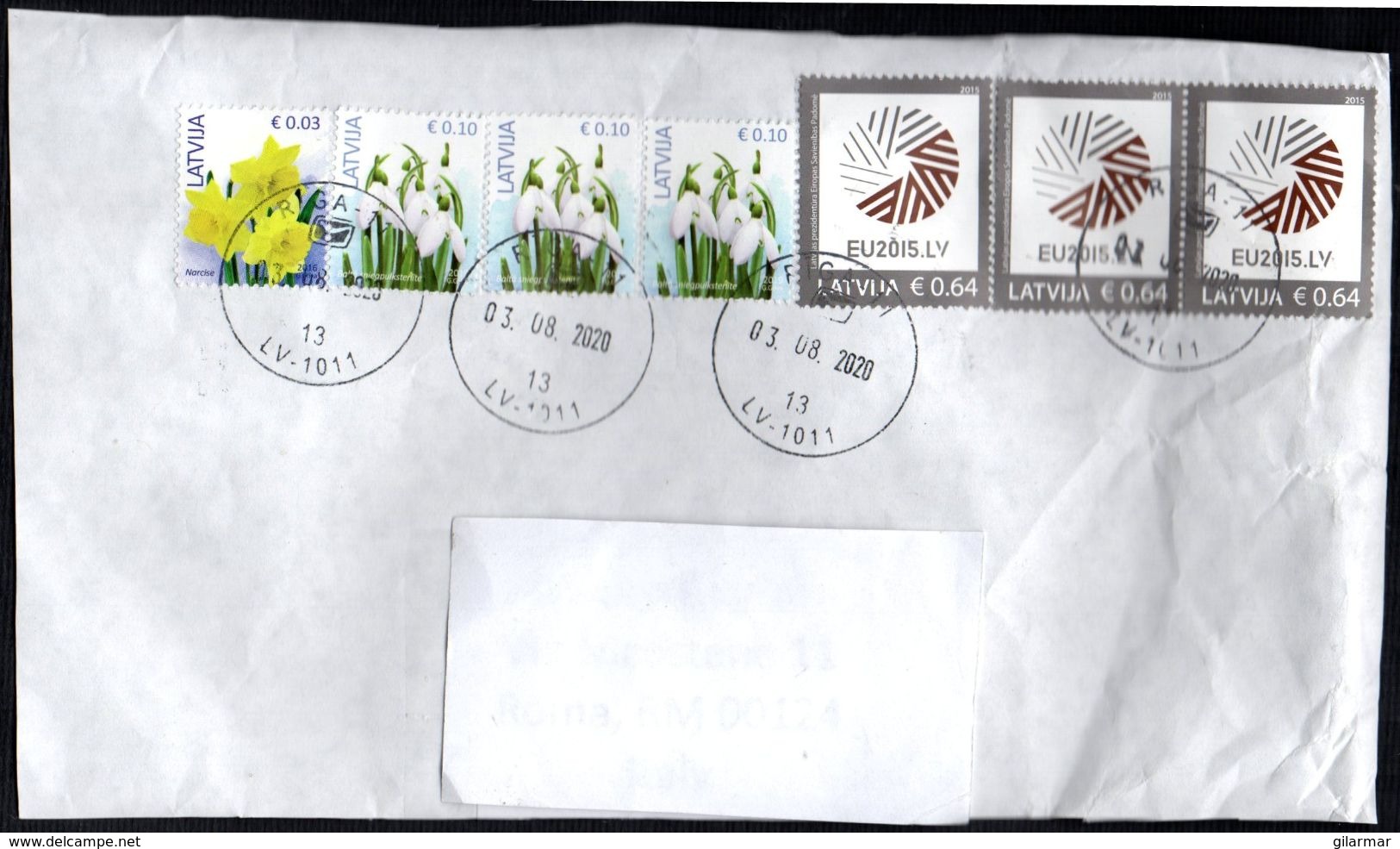 LATVIA 2020 - FRONT OF COVER - FLOWERS / LATVIAN PRESIDENCY OF THE COUNCIL OF THE EUROPEAN UNION - 2015