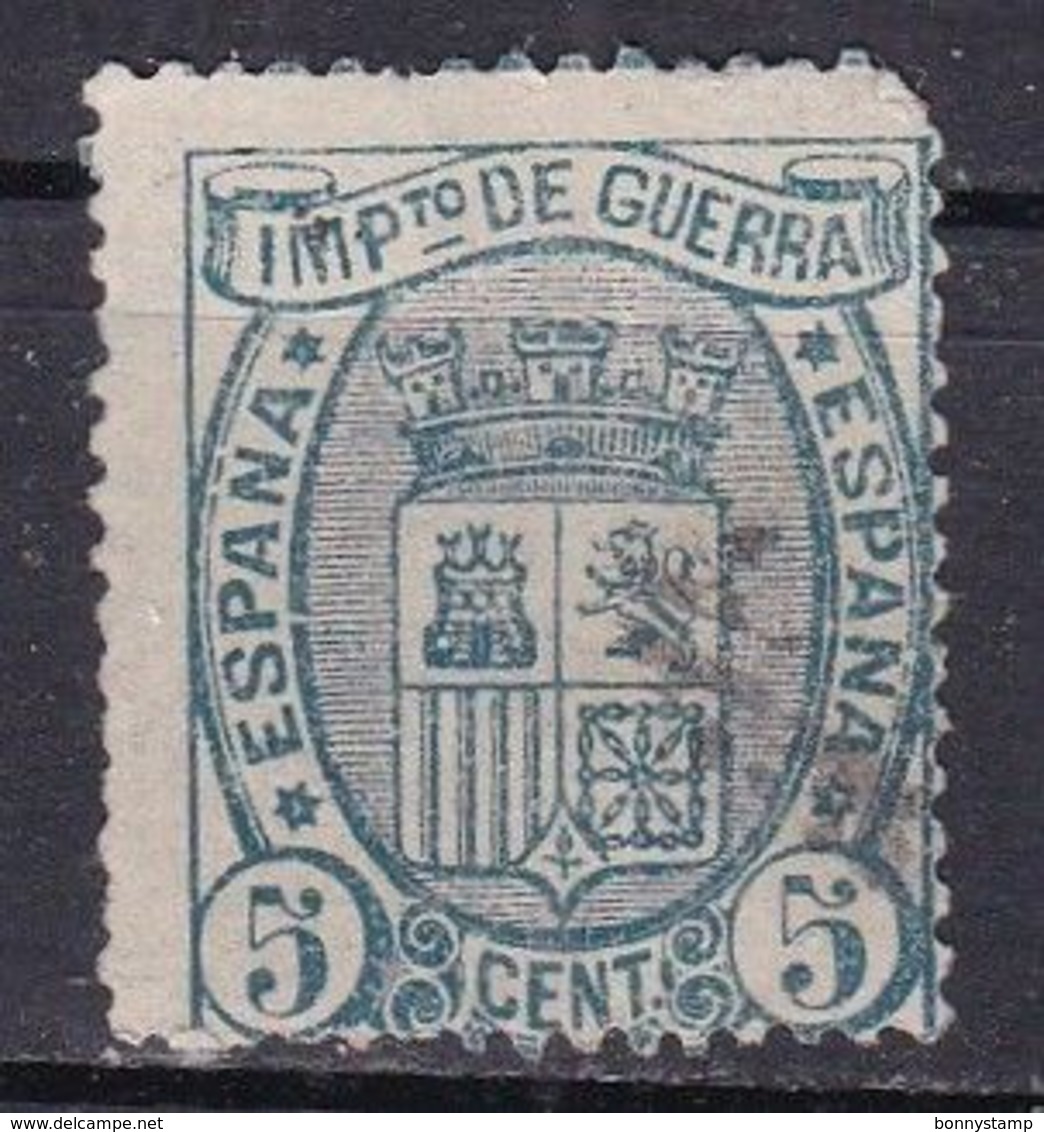 Spagna, 1875 - 5c Coat Of Arms - Nr.MR3 Usato° - Impuestos De Guerra