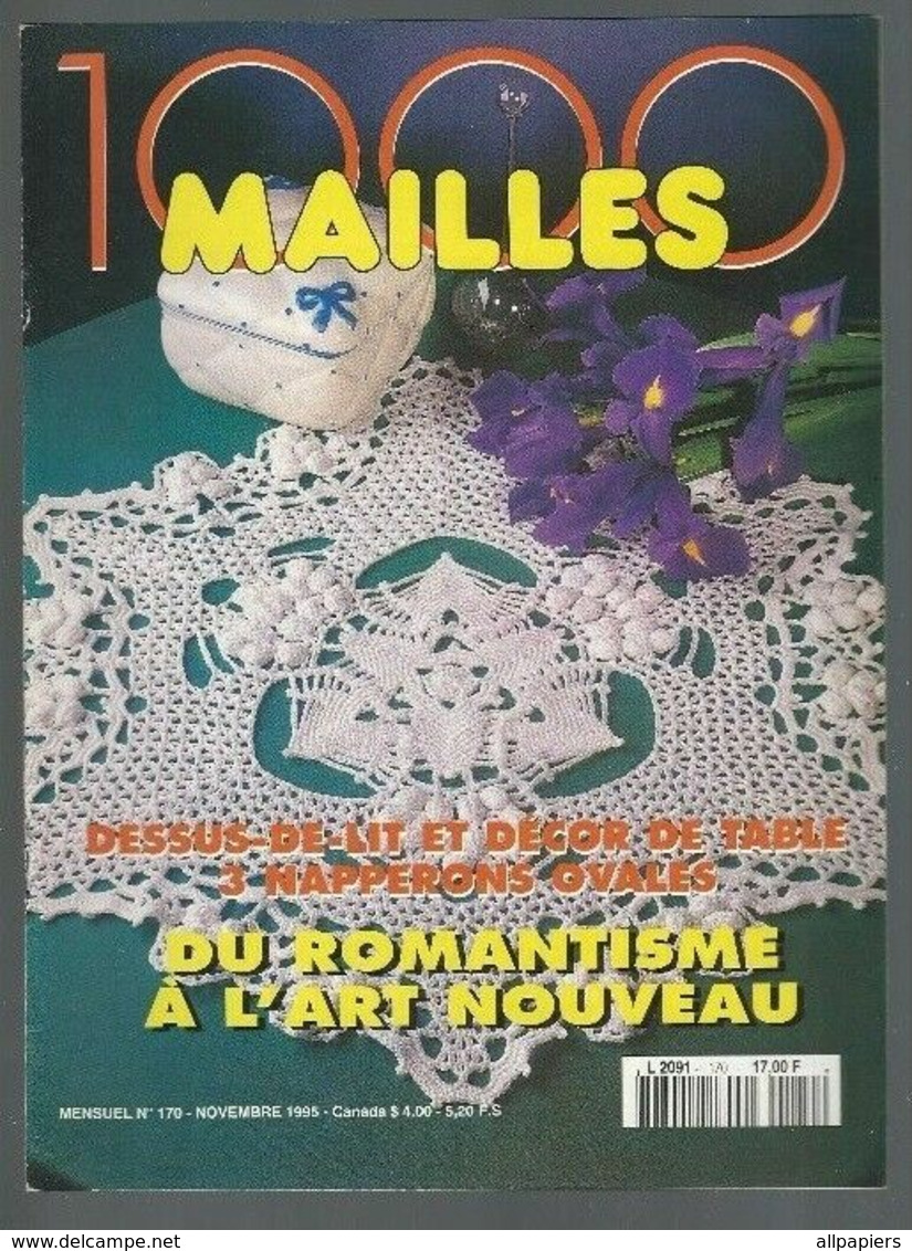 1000 Mailles N°170 Dessus-de-lit Et Décor De Table - 3 Napperons Ovales De 1995 - Maison & Décoration