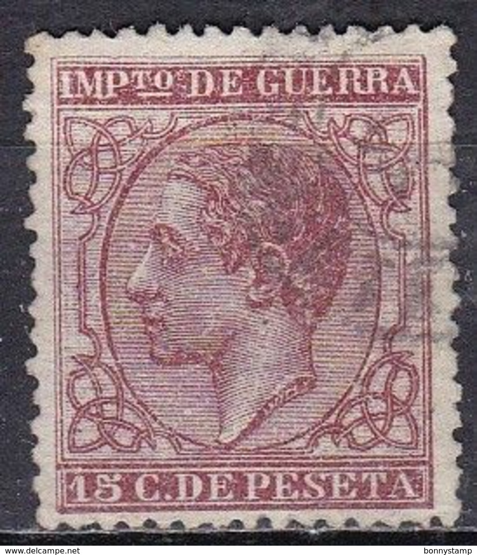 Spagna, 1877 - 15c King Alfonso XII - Nr.MR10 Usato° - Impuestos De Guerra
