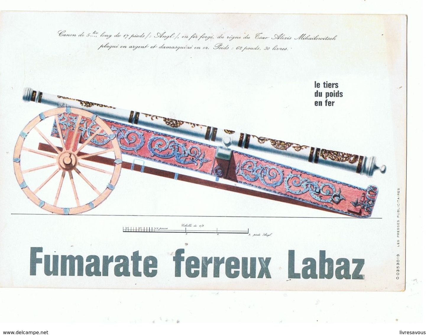 Buvard Fumarate Ferreux Labaz Canon Long De 17 Pieds - Transports