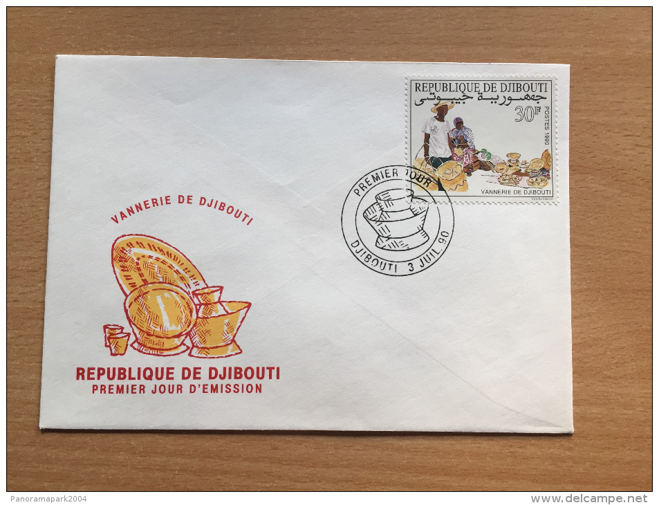 Djibouti Dschibuti 1990 FDC Vannerie De Djibouti Handwerk Artwork Handcraft Mi. 537 - Dschibuti (1977-...)