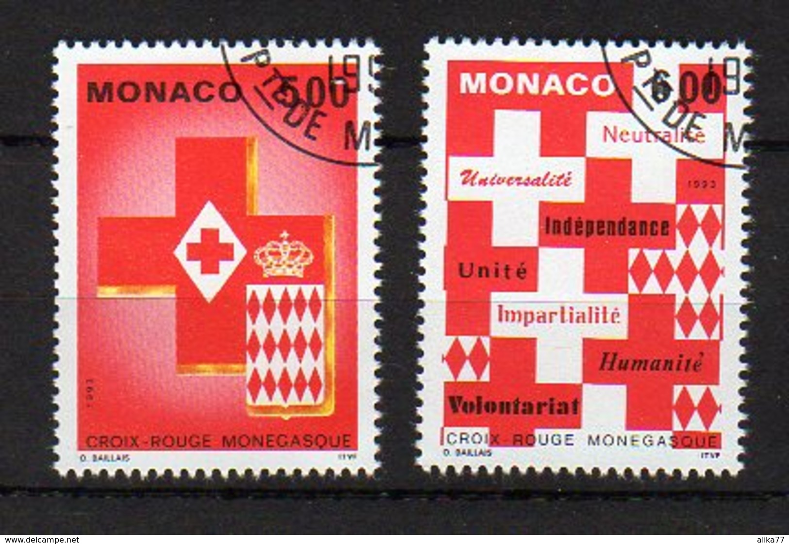 MONACO     Oblitéré     Y. Et T.   N° 1906 / 1907      Cote: 3,90 Euros - Usados