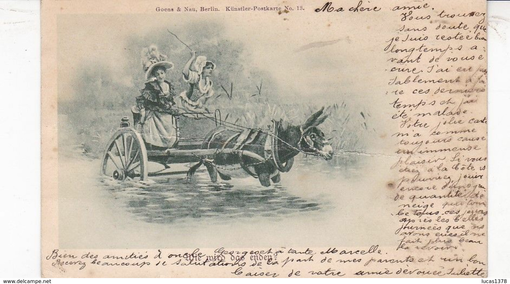 WIE MIRD DAS ENDEN ? -CPA PRECURSEUR DE 18989/ AFFRANCHISSEMENT SUISSE COTE AUX FEES - La Côte-aux-Fées