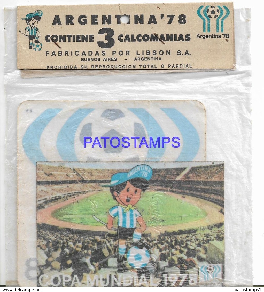 140847 ARGENTINA MUNDIAL WORLD CUP 1978 SOCCER FUTBOL 3 CALCOS NO POSTAL POSTCARD - Andere & Zonder Classificatie