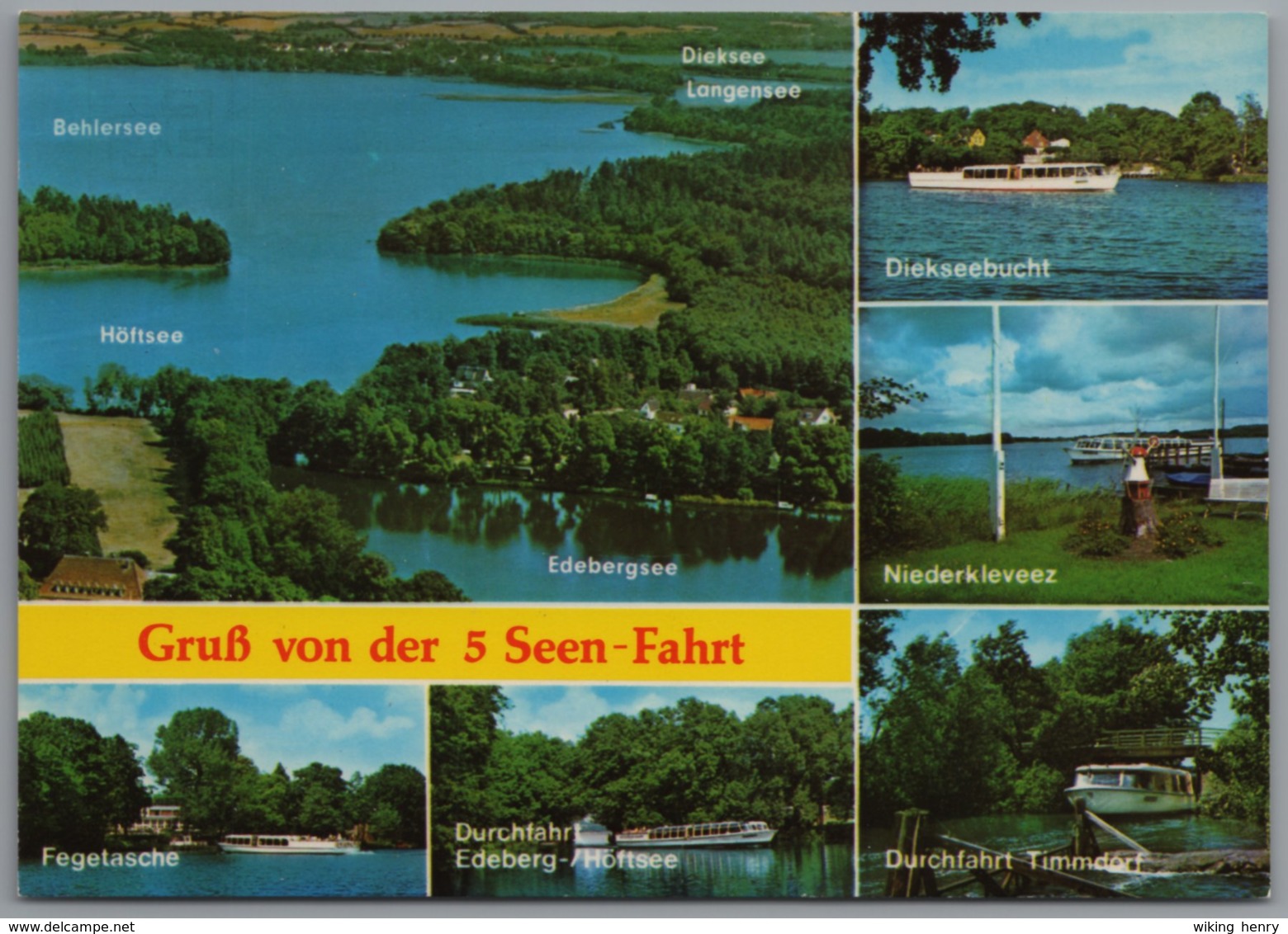Malente Gremsmühlen - Mehrbildkarte 11   Gruß Von Der 5 Seen Fahrt - Malente-Gremsmuehlen