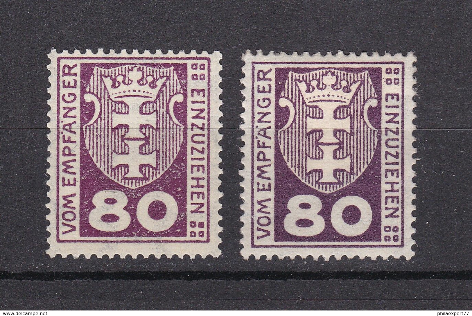 Danzig - Portomarken - 1921 - Michel Nr. 6 A/b  - Ungebr.m.Falz/Postfrisch - Other & Unclassified