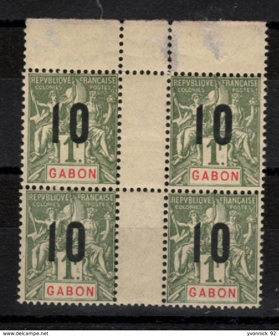 Gabon - (1912) Bloc 4timbres - Sans Millesimes  N°76 _ - Autres & Non Classés