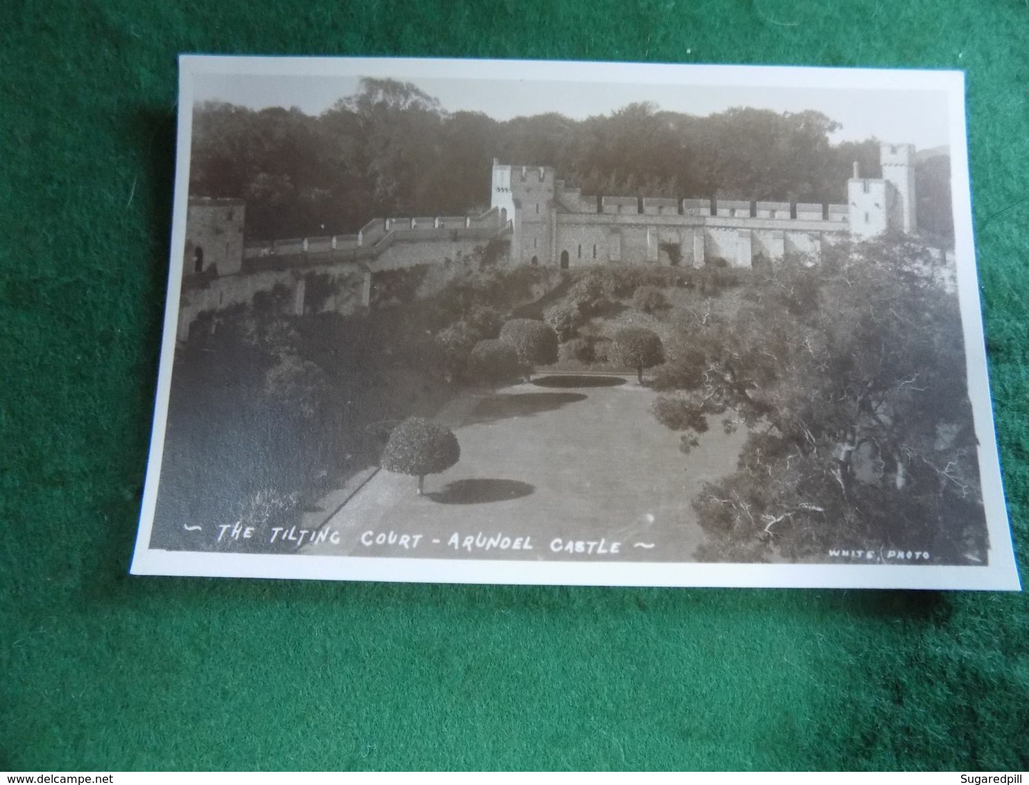 VINTAGE UK SUSSEX: ARUNDEL Castle Tilting Court Sepia White - Arundel